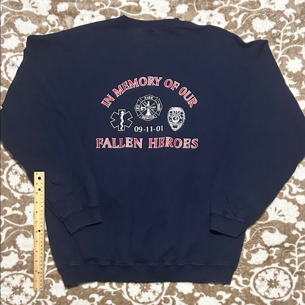 Gildan Navy Fallen Heroes Crewneck Sweater